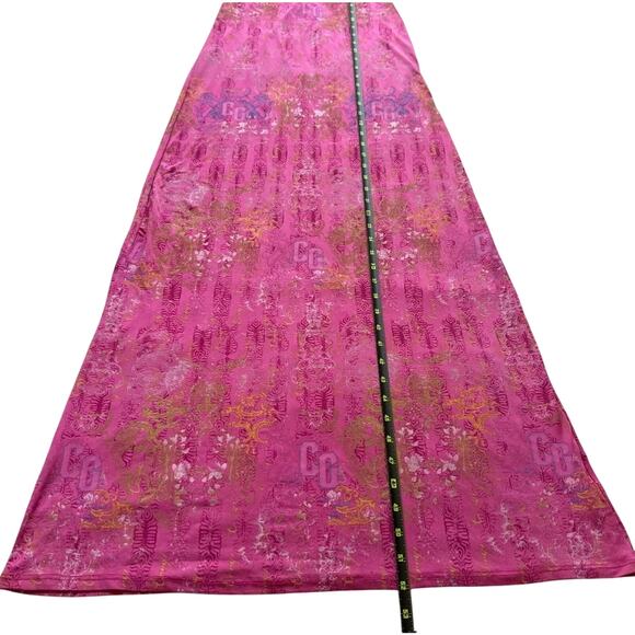 COOGI CG Printed Rare Y2K Floral Bandeau Maxi Dress Tube Top Size M Pink Baroque - Picture 11 of 15